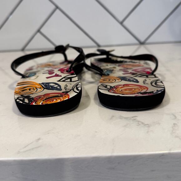 Coach Kasey Signature Poppy Print Jelly Flip Flop Sandals size 10 Y2K baddie - Picture 8 of 13